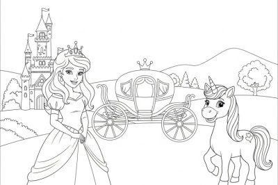 Prenses Orta Prenses Boyama Sayfası