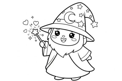 Sihirli Kolay Sihirli Dünya Boyama Sayfası