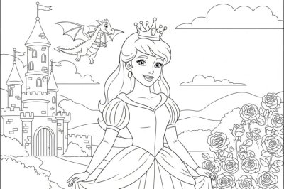 Prenses Zor Prenses Boyama Sayfası