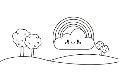 Doğa Kolay Doğa Boyama Sayfası