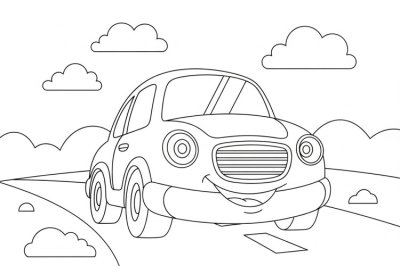 Taşıtlar Orta Araç Taşıt Boyama Sayfası