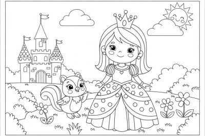 Prenses Zor Prenses Boyama Sayfası