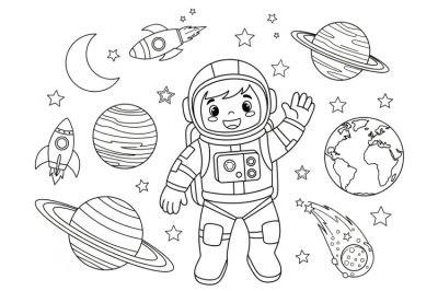 Uzay Zor Uzay Boyama Sayfası