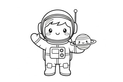 Uzay Kolay Uzay Boyama Sayfası