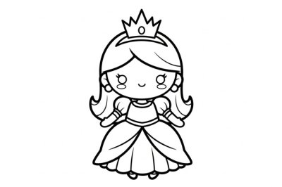 Prenses Kolay Prenses Boyama Sayfası