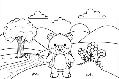 Doğa Orta Doğa Boyama Sayfası