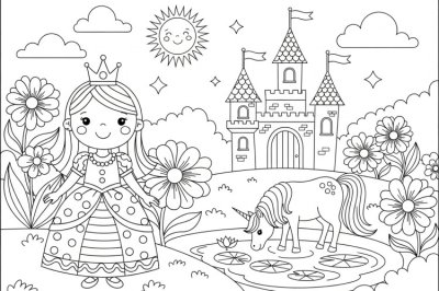 Prenses Zor Prenses Boyama Sayfası