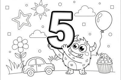 Sayılar Zor Sayı Boyama Sayfası